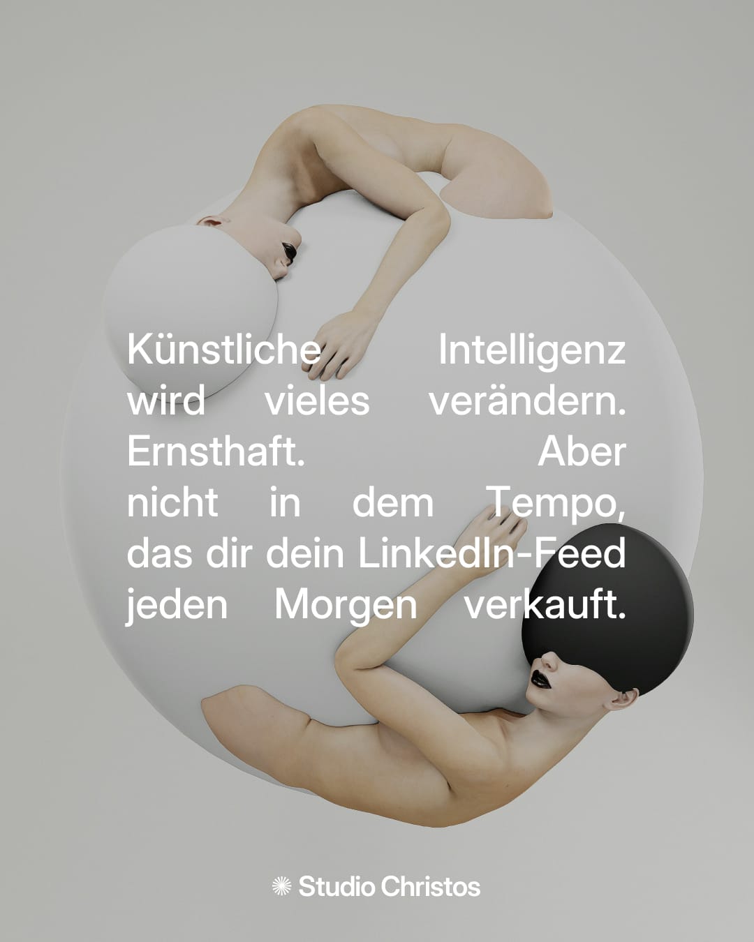 KI-Zitat: Künstliche Intelligenz verändert vieles, aber langsamer als der LinkedIn-Feed es dir jeden Morgen verkauft.
